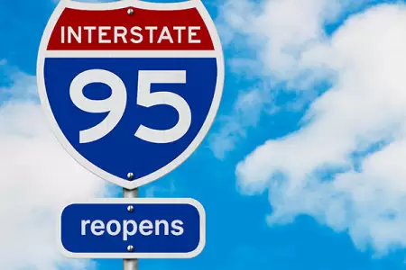 VIDEO: Interstate 95 reopens after temporary repairs to collapsed section