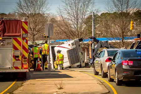 VIDEO: Severe accident involving a logging truck in Albany, GA