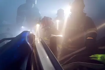 VIDEO: Car crash on Interstate Bridge leaves two injured